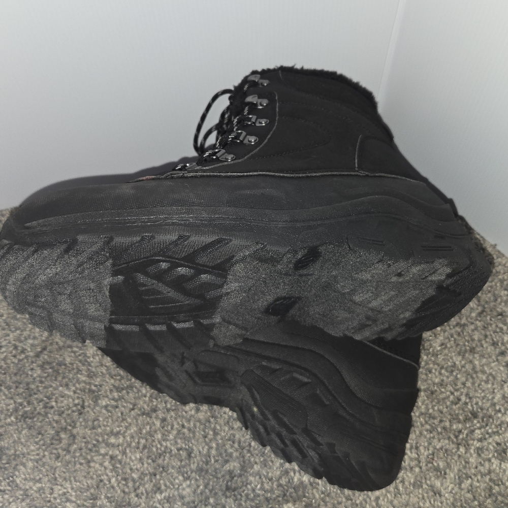 Black Thermolite Insulated Waterproof Winter Snow Boots Lace Up, Size 10, New - Picture 13 of 13